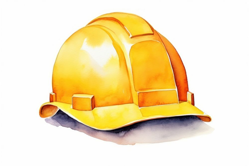 Hardhat helmet yellow protection. AI generated Image by rawpixel.