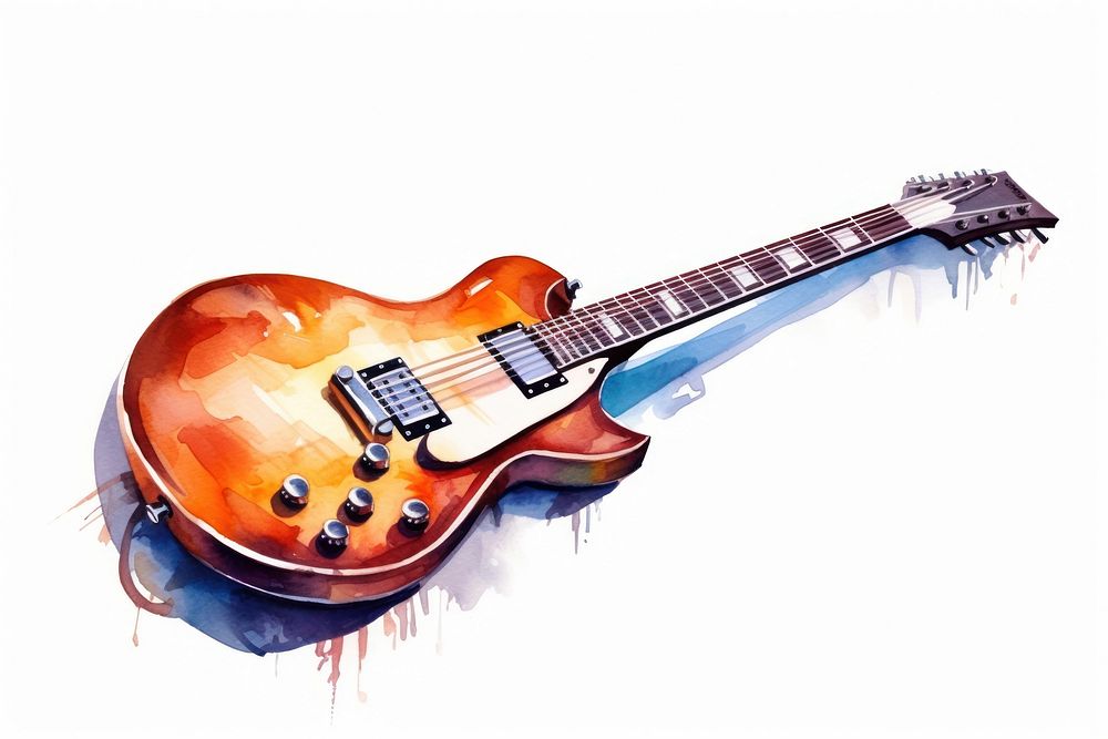 Guitar electric guitar creativity fretboard. AI generated Image by rawpixel.