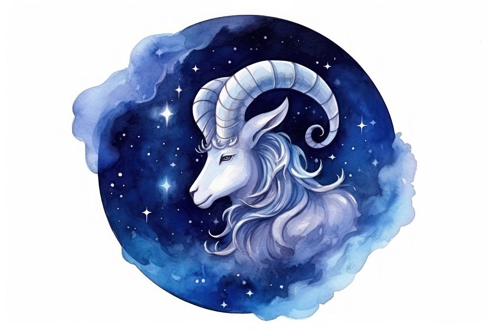 Astrology mammal night representation. AI generated Image by rawpixel.
