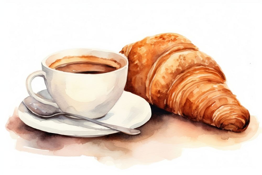 Croissant coffee cup bread. 