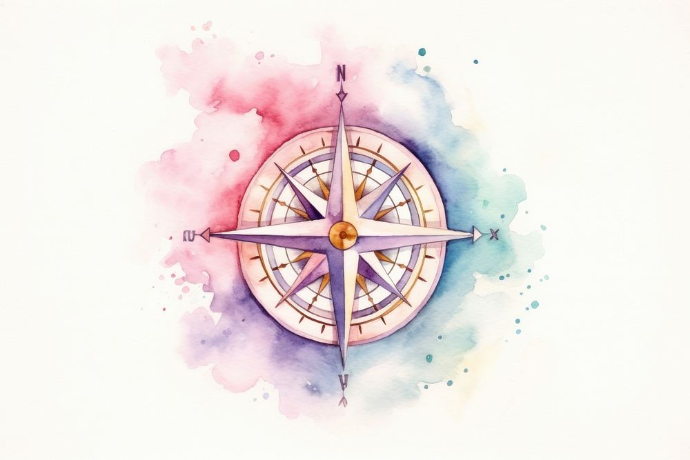 Compass creativity accuracy pattern. AI generated Image by rawpixel.
