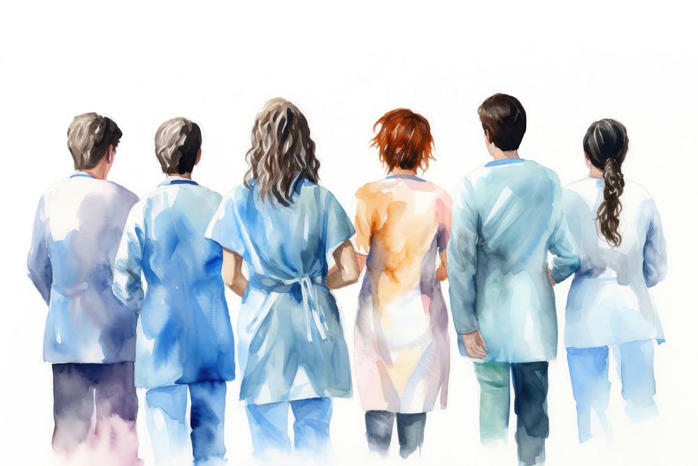 Hospital adult back togetherness. AI generated Image by rawpixel.