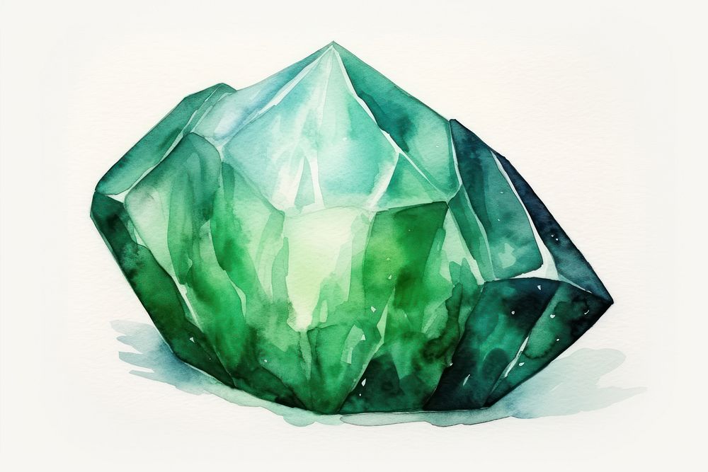 Emerald gemstone jewelry mineral. AI generated Image by rawpixel.
