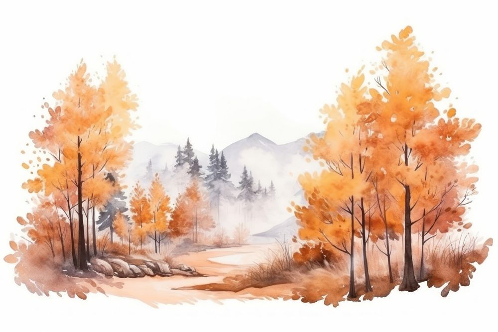 Wilderness landscape outdoors painting. 