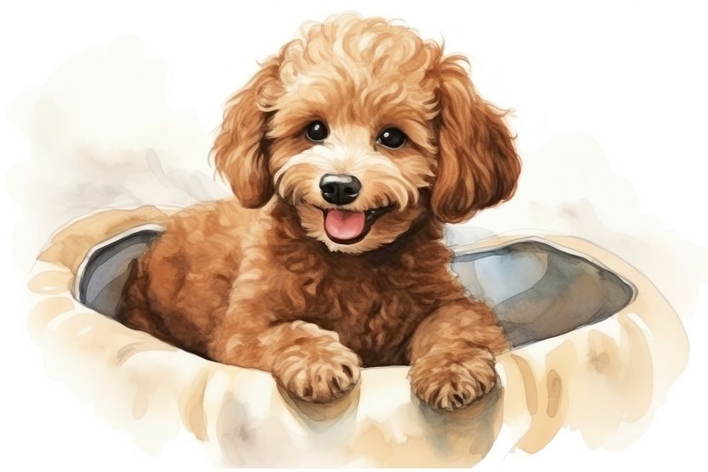 Dog animal mammal poodle. AI generated Image by rawpixel.