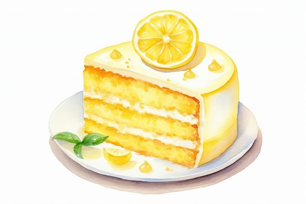 Lemon cake dessert fruit. AI generated Image by rawpixel.