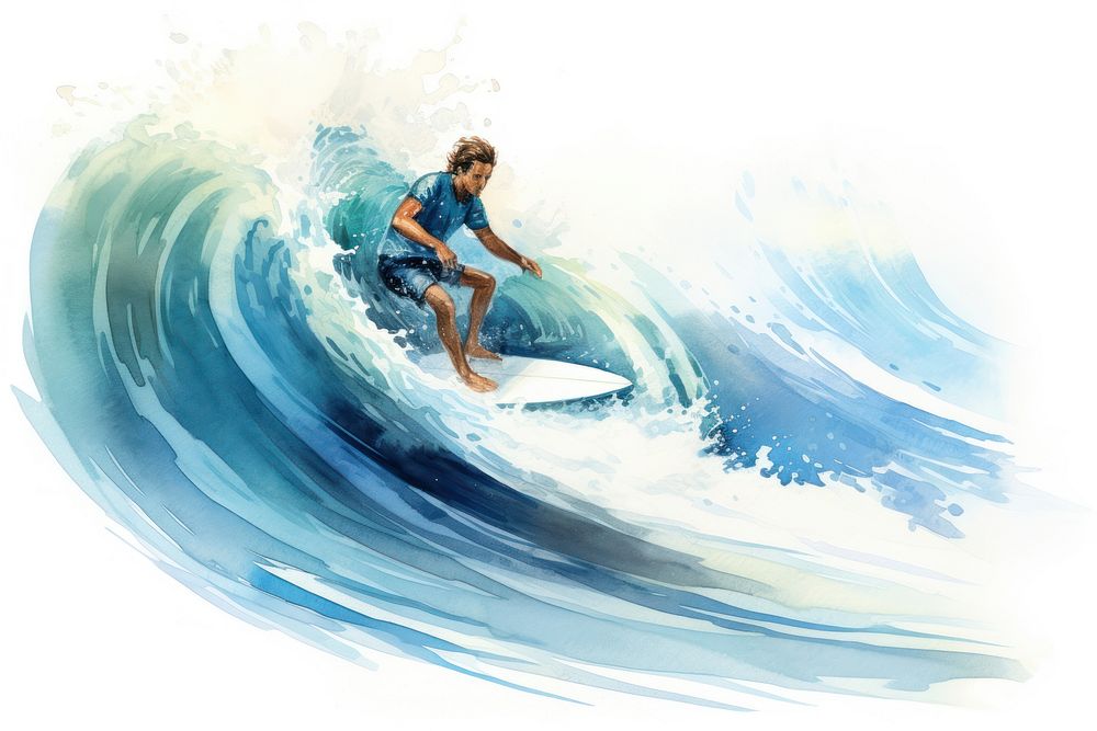 Surfboard surfing sports adult. AI generated Image by rawpixel.