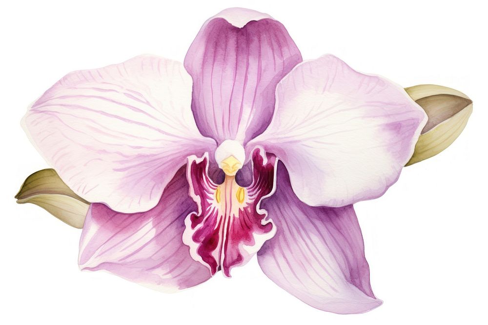 Orchid flower plant inflorescence. AI generated Image by rawpixel.