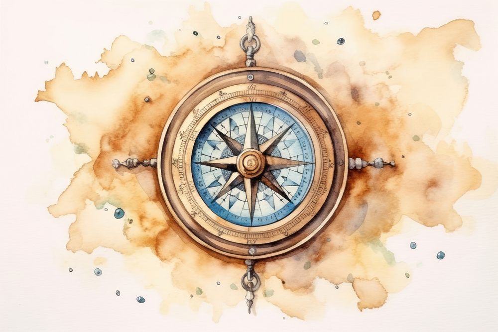 Compass creativity accuracy pattern. AI generated Image by rawpixel.