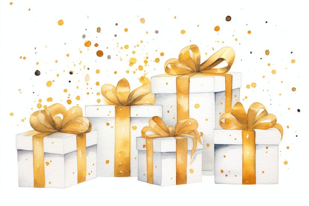 Gift paper gold box. AI generated Image by rawpixel.