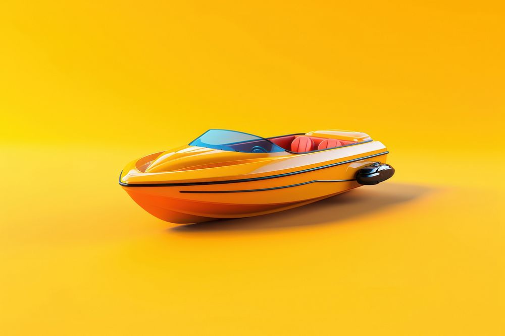 Boat watercraft speedboat vehicle. AI generated Image by rawpixel.