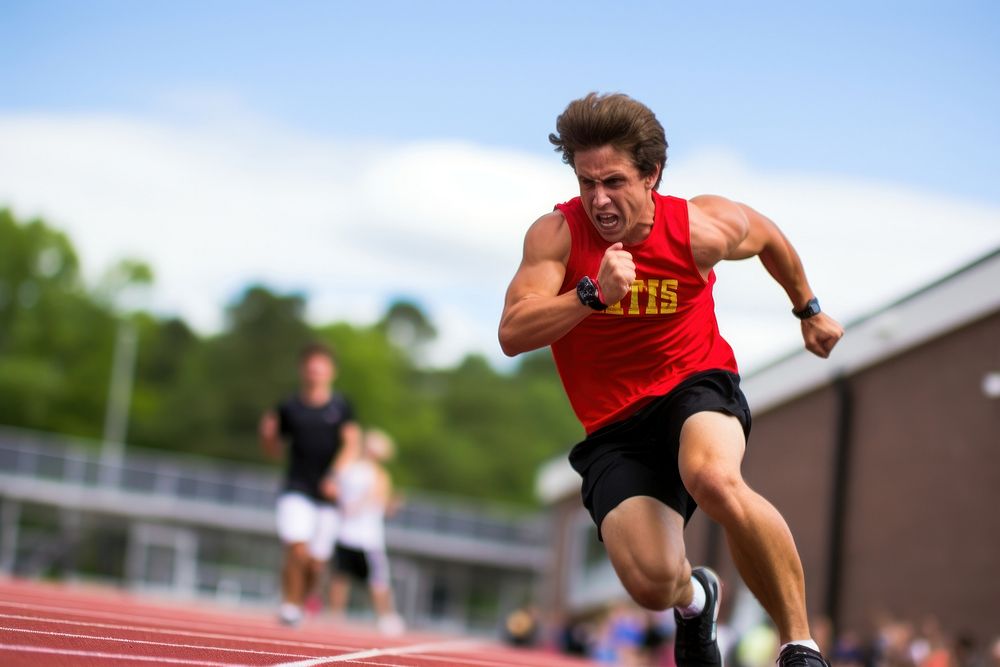 Sports athleticism adult men. 