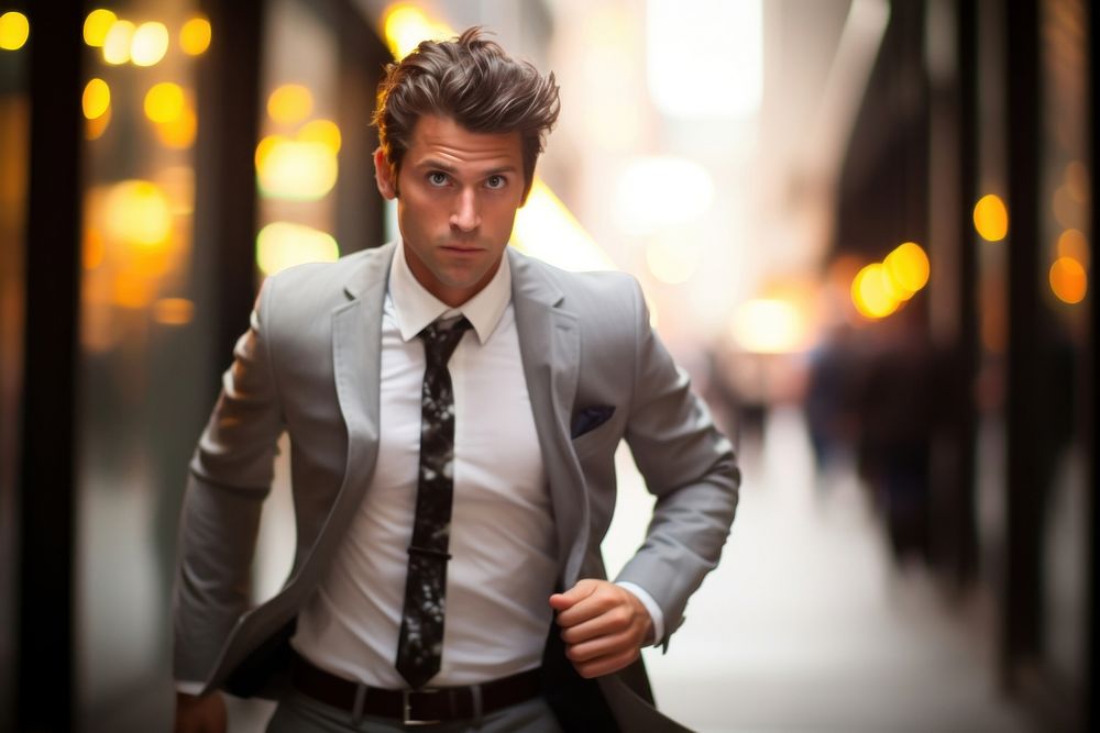 Necktie adult men contemplation. AI generated Image by rawpixel.