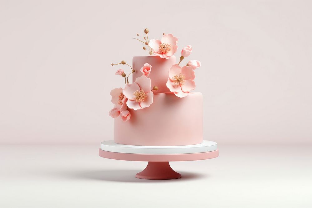 Cake dessert wedding flower. AI generated Image by rawpixel.