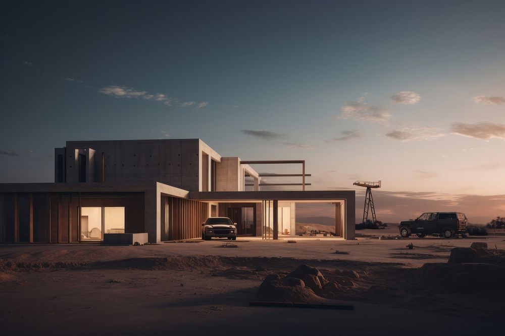 Architecture building outdoors vehicle. AI generated Image by rawpixel.