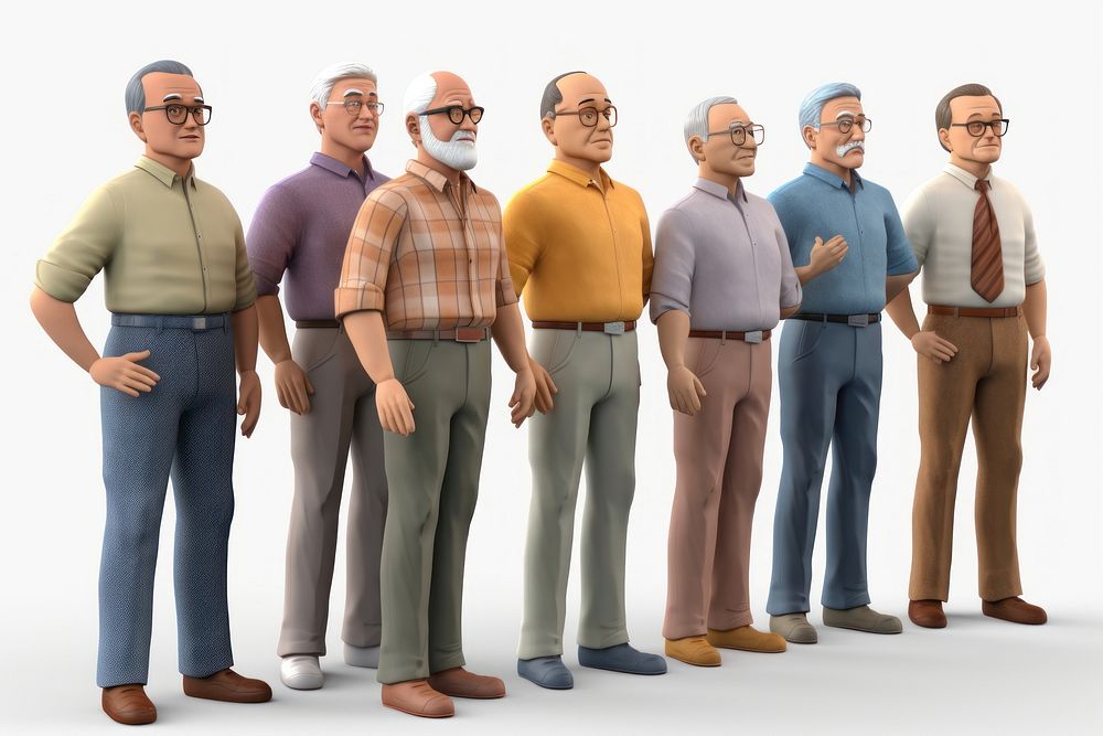 Standing adult male men. AI generated Image by rawpixel.