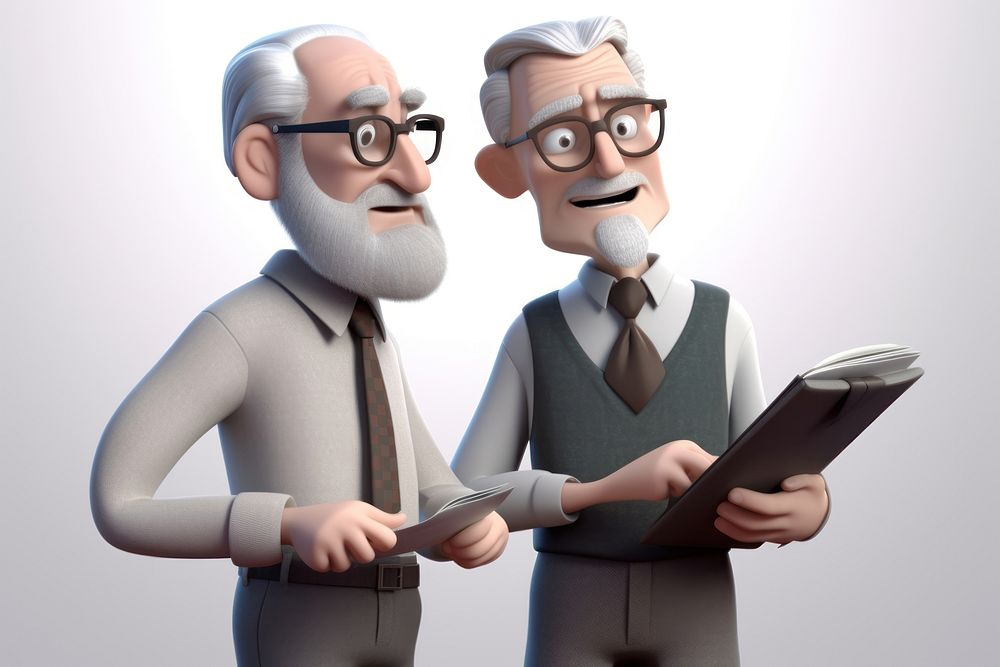 Glasses cartoon adult men. AI generated Image by rawpixel.