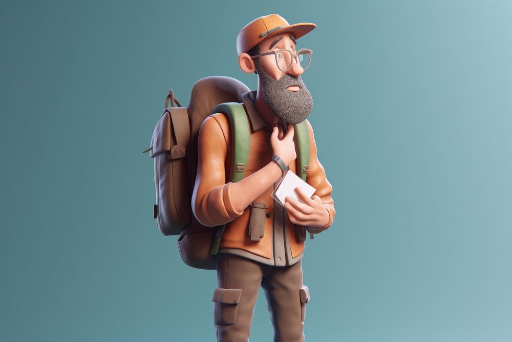 Backpack men accessories backpacking. AI generated Image by rawpixel.