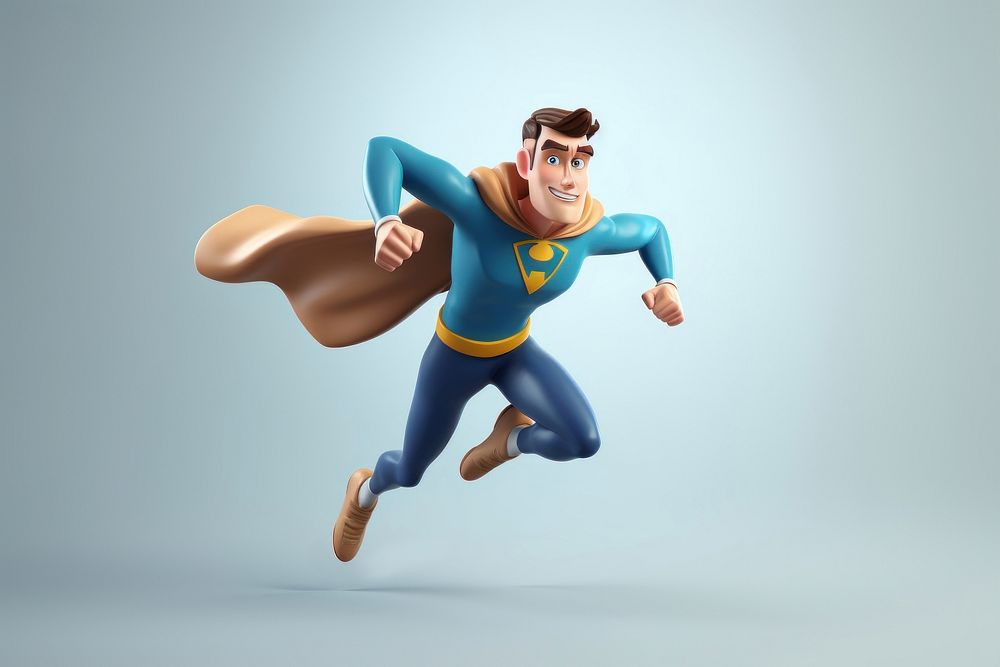 Adult determination exercising superhero. AI generated Image by rawpixel.
