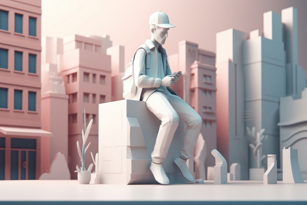 City architecture adult art. AI generated Image by rawpixel.