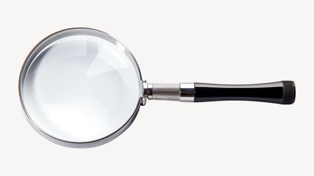 White background reflection magnifying circle. AI generated Image by rawpixel.