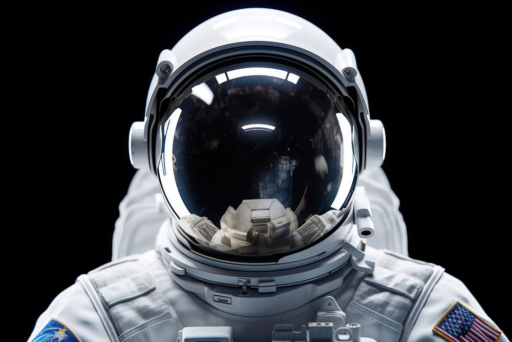 Astronaut helmet white technology. AI generated Image by rawpixel.