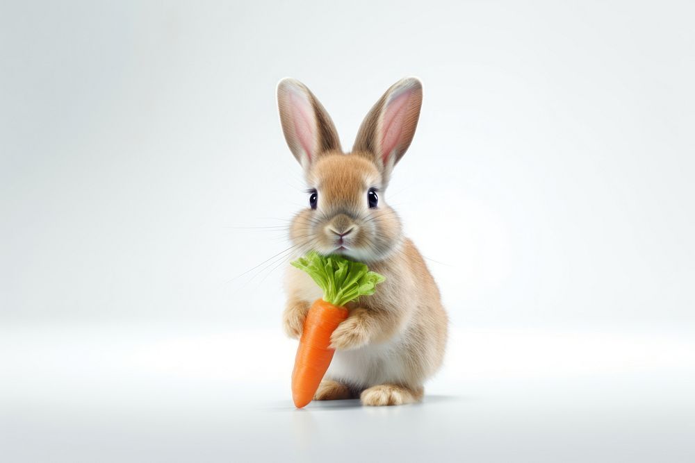Carrot vegetable animal rodent. AI generated Image by rawpixel.