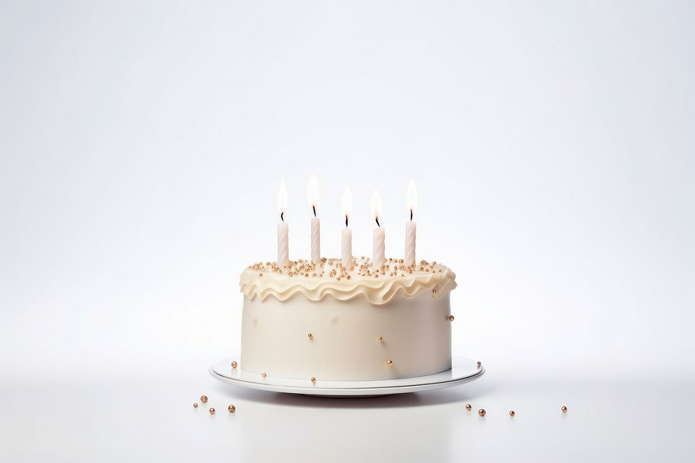Cake dessert candle icing. AI generated Image by rawpixel.