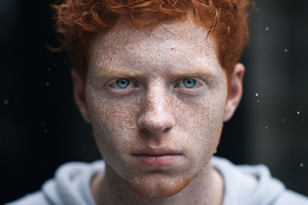 Portrait freckle photography adult. AI generated Image by rawpixel.
