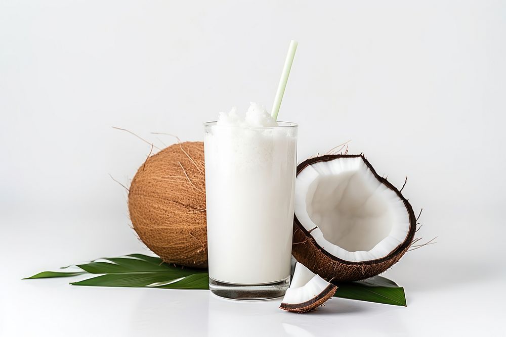 Coconut dairy fruit plant. AI generated Image by rawpixel.