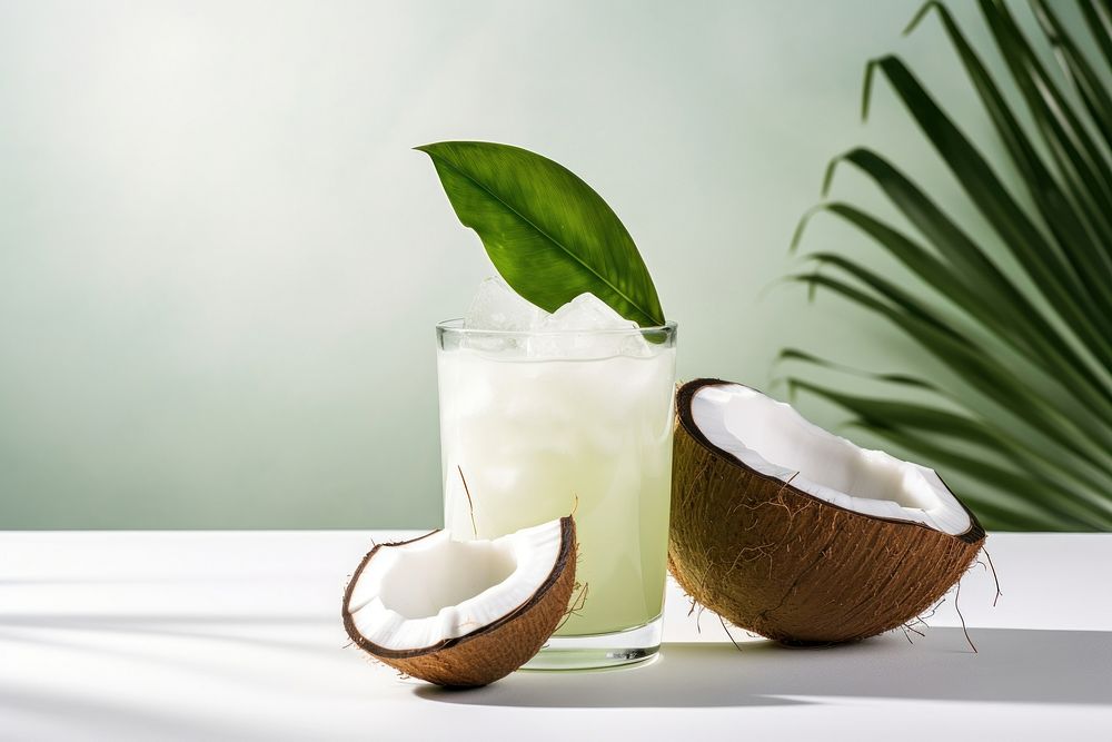 Coconut drink fruit plant. AI generated Image by rawpixel.