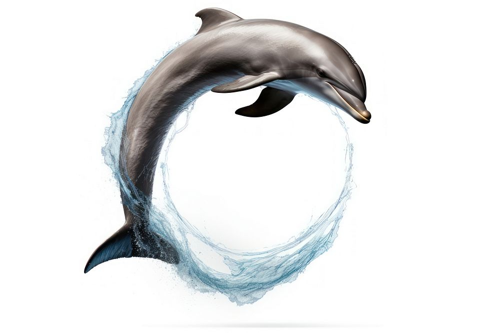 Dolphin animal mammal fish. AI generated Image by rawpixel.