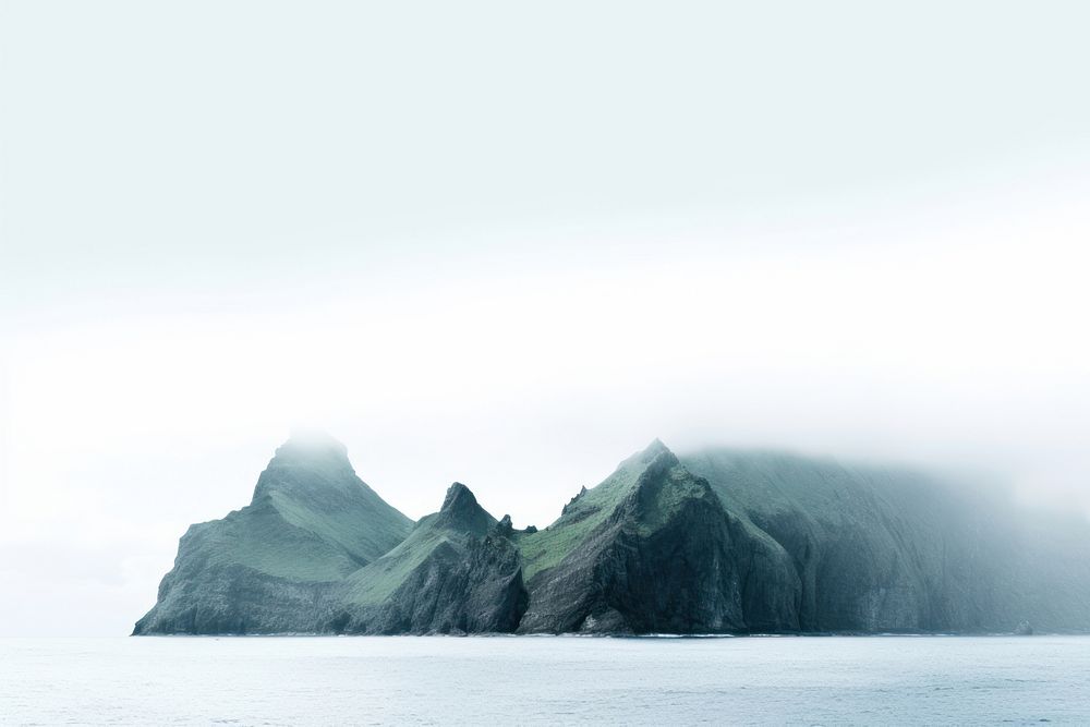 Mountain coast landscape outdoors. AI generated Image by rawpixel.