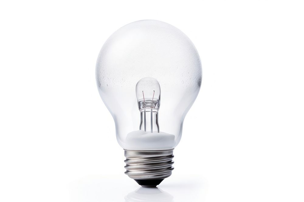 Innovation lightbulb white background electricity. AI generated Image by rawpixel.