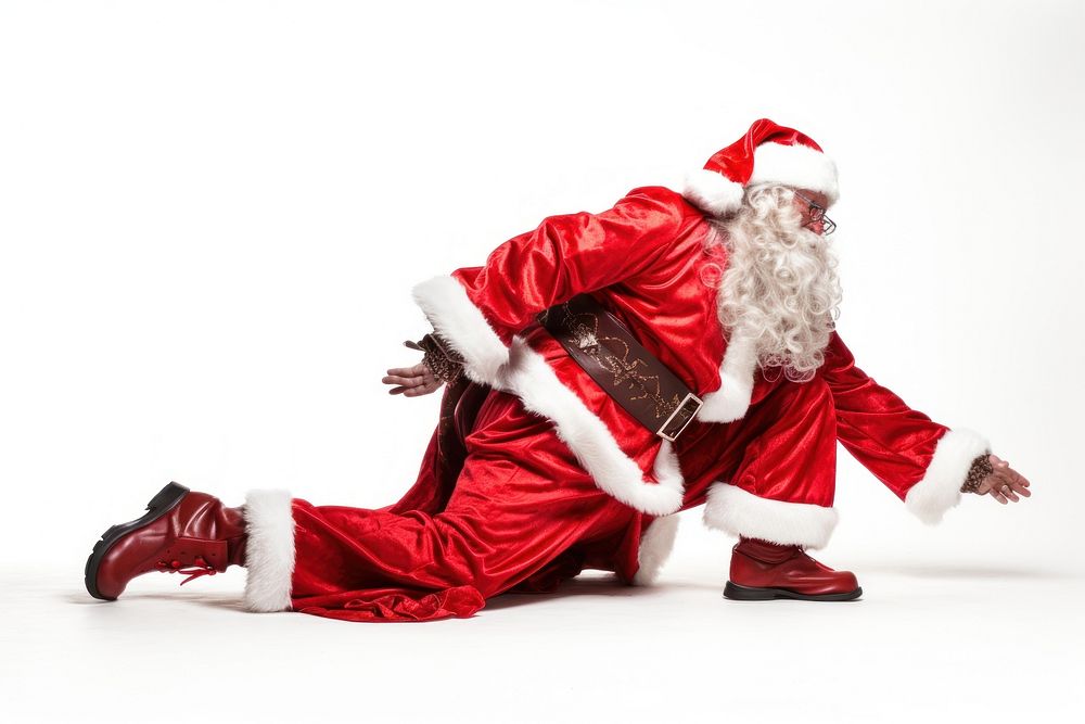 Christmas footwear white background santa claus. AI generated Image by rawpixel.