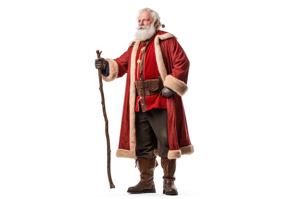 Costume adult white background santa claus. AI generated Image by rawpixel.