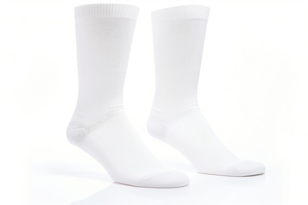 White sock white background elegance. 