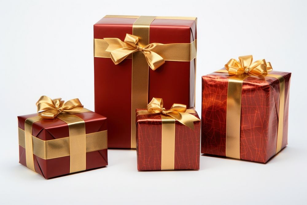 Gift present box white background. AI generated Image by rawpixel.