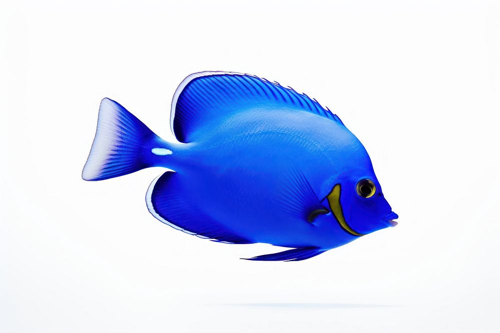 Fish animal blue white background. AI generated Image by rawpixel.