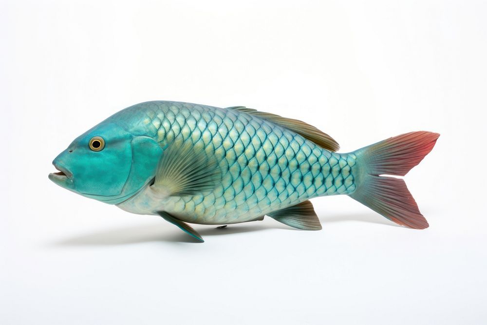 Fish animal carp white background. AI generated Image by rawpixel.