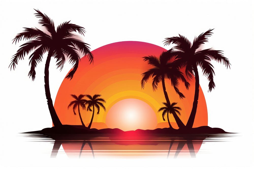 Sunset sunlight outdoors tropical. AI generated Image by rawpixel.