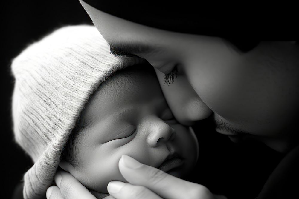 Newborn baby affectionate togetherness. AI generated Image by rawpixel.