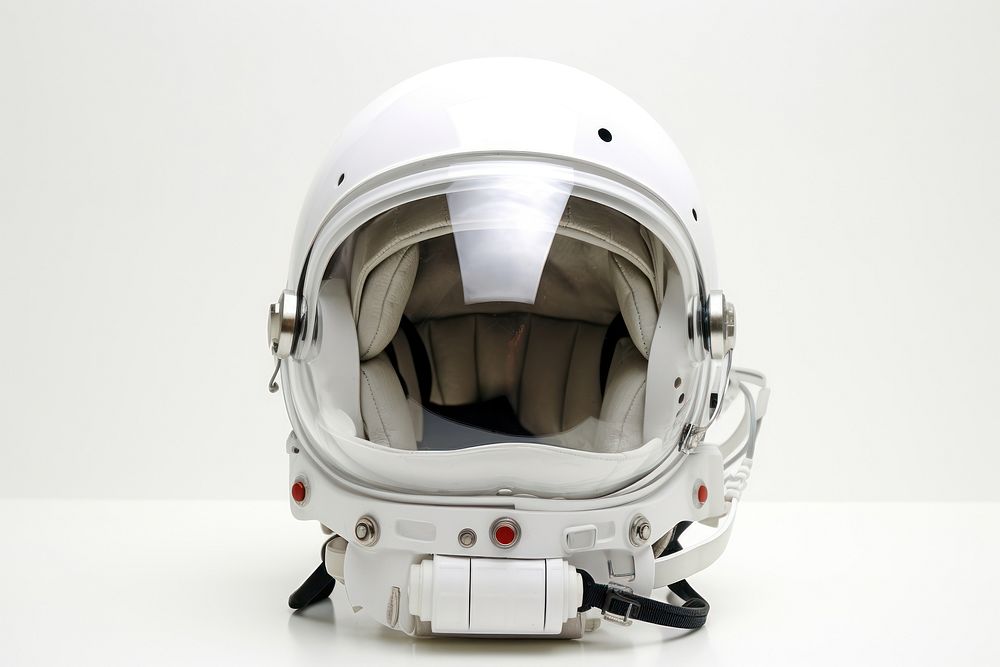 Astronaut helmet white technology. AI generated Image by rawpixel.