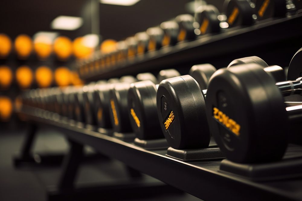 Gym dumbbell sports determination. AI generated Image by rawpixel.