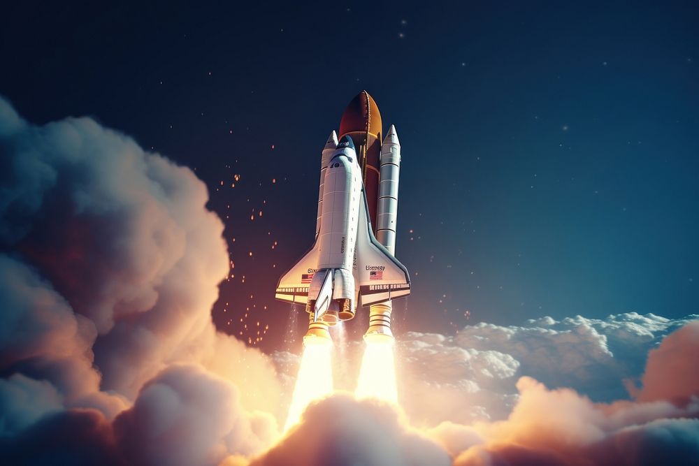 Aircraft vehicle rocket space. AI generated Image by rawpixel.