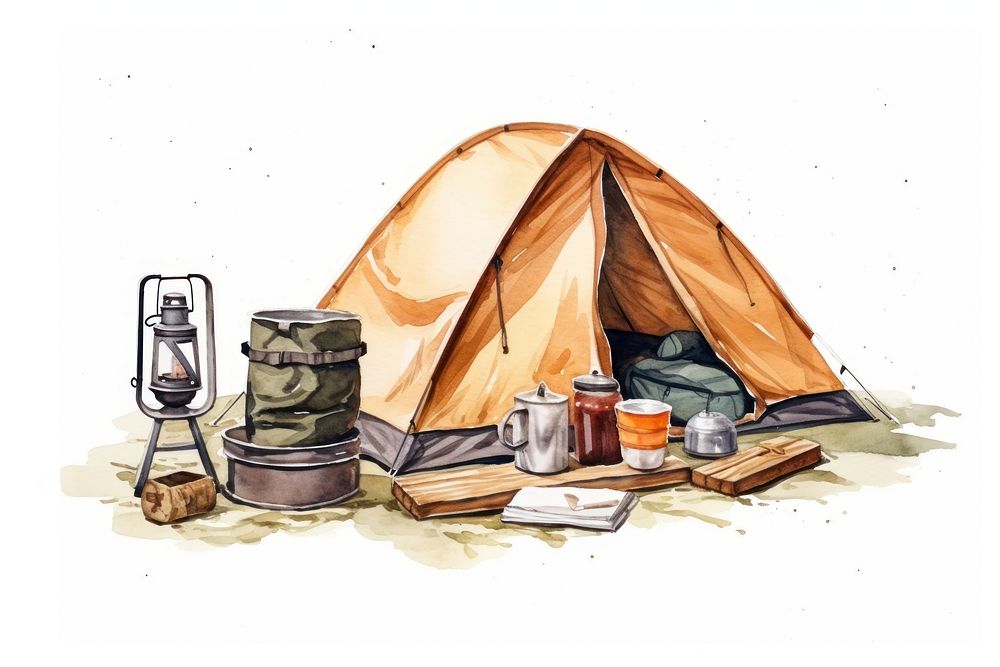 Camping outdoors tent accessories. AI generated Image by rawpixel.