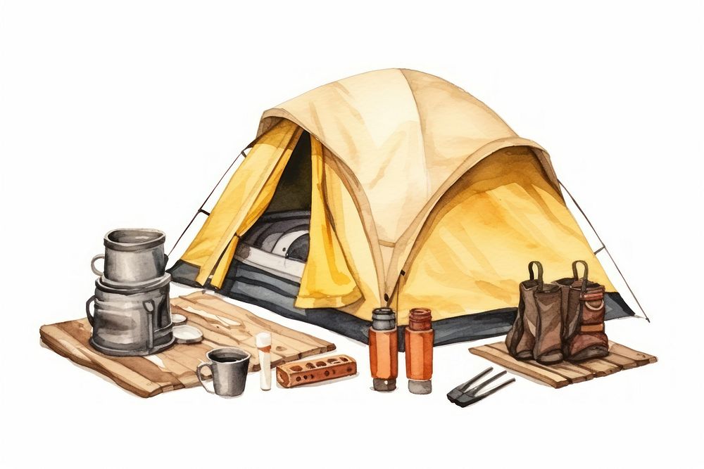 Camping tent recreation outdoors. AI generated Image by rawpixel.