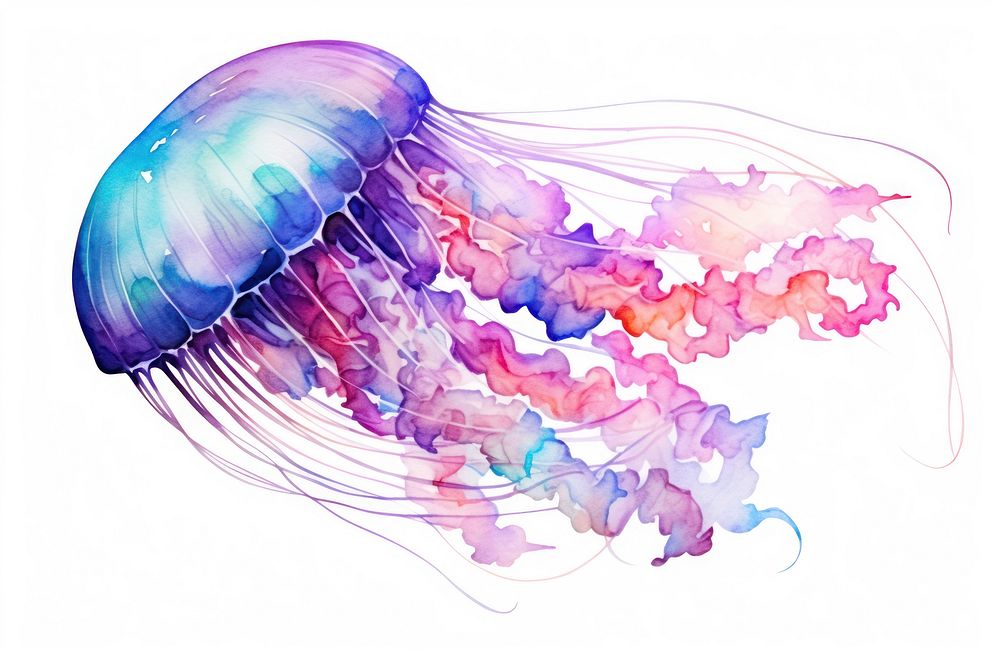 Jellyfish invertebrate underwater creativity. AI generated Image by rawpixel.