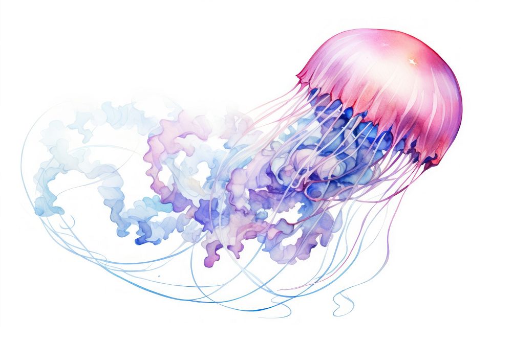 Jellyfish invertebrate underwater creativity. AI generated Image by rawpixel.