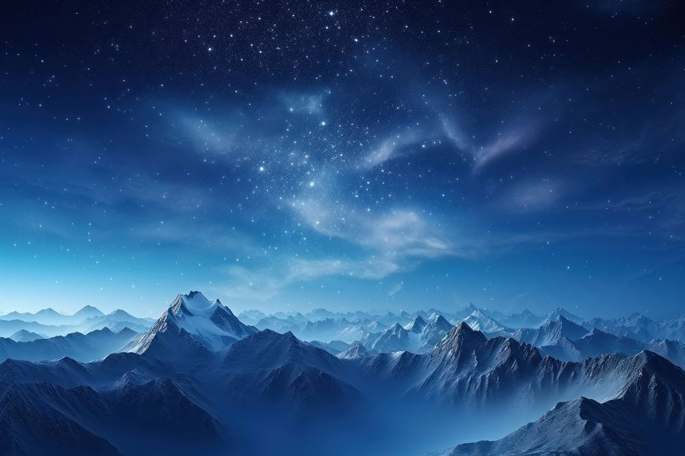 Mountain night sky backgrounds. AI generated Image by rawpixel.